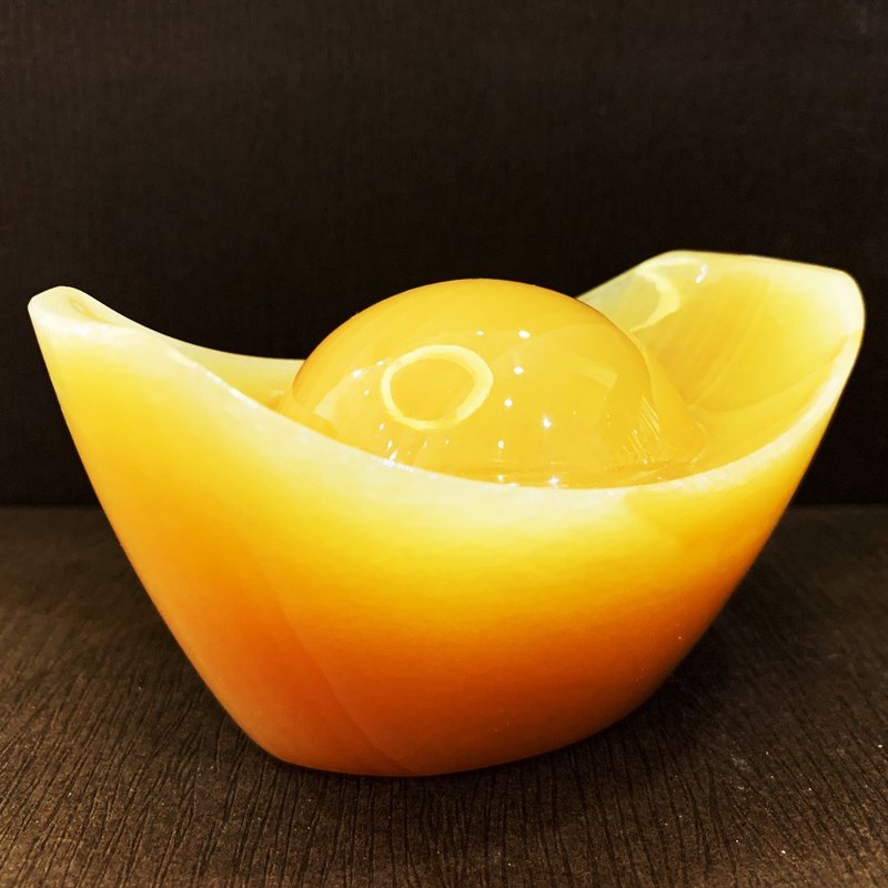 一碇银招财金元宝 - 摆饰 - 玉石 黄色