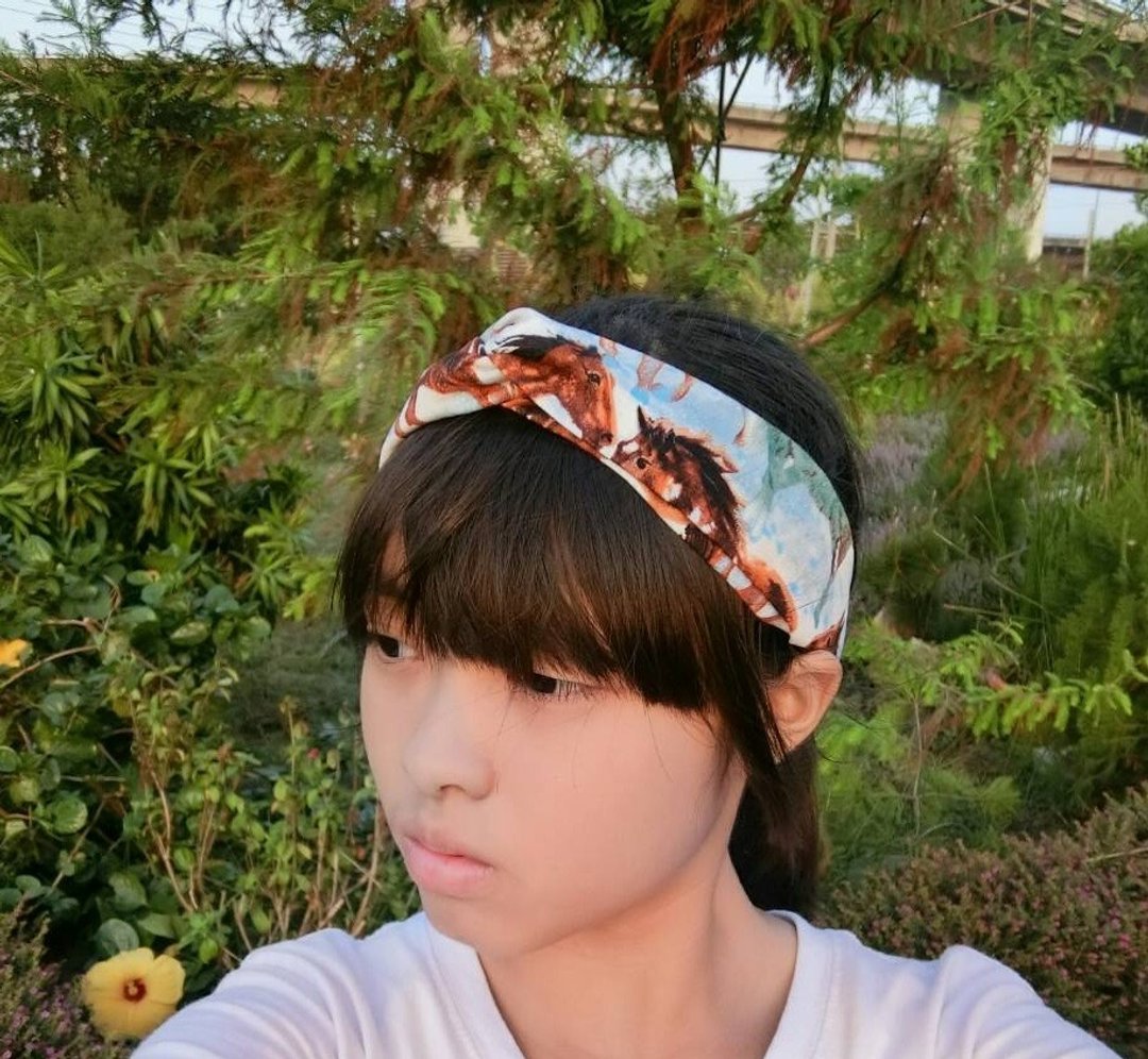 交叉款发带 松紧带 hairband *SK - 发带/发箍 - 棉．麻 