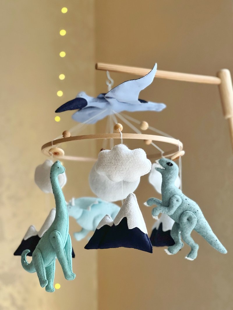 恐龙吊饰 婴儿床吊饰 毛毡吊饰 男婴吊饰 音乐吊饰 育儿室 - 玩具/玩偶 - 其他材质 蓝色