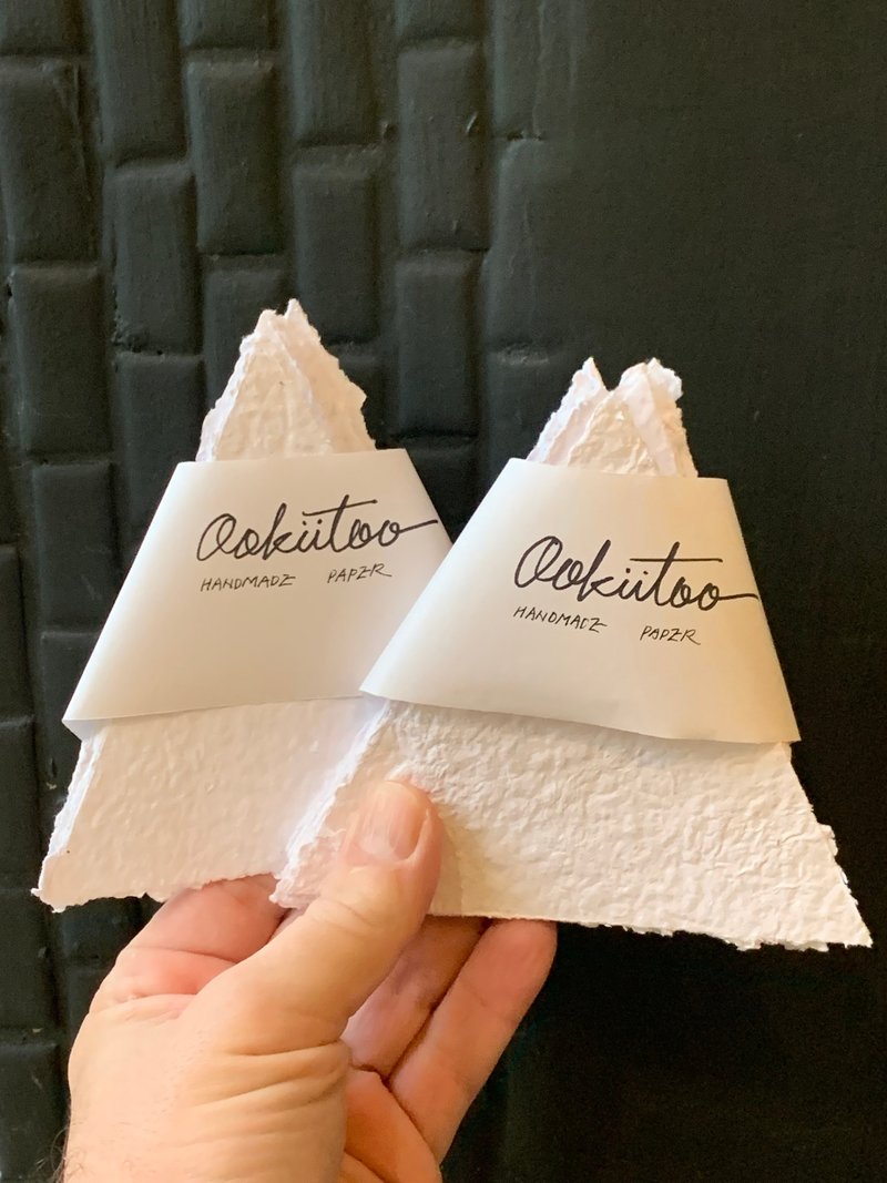 三角饭团空白小卡 - 卡片/明信片 - 纸 白色