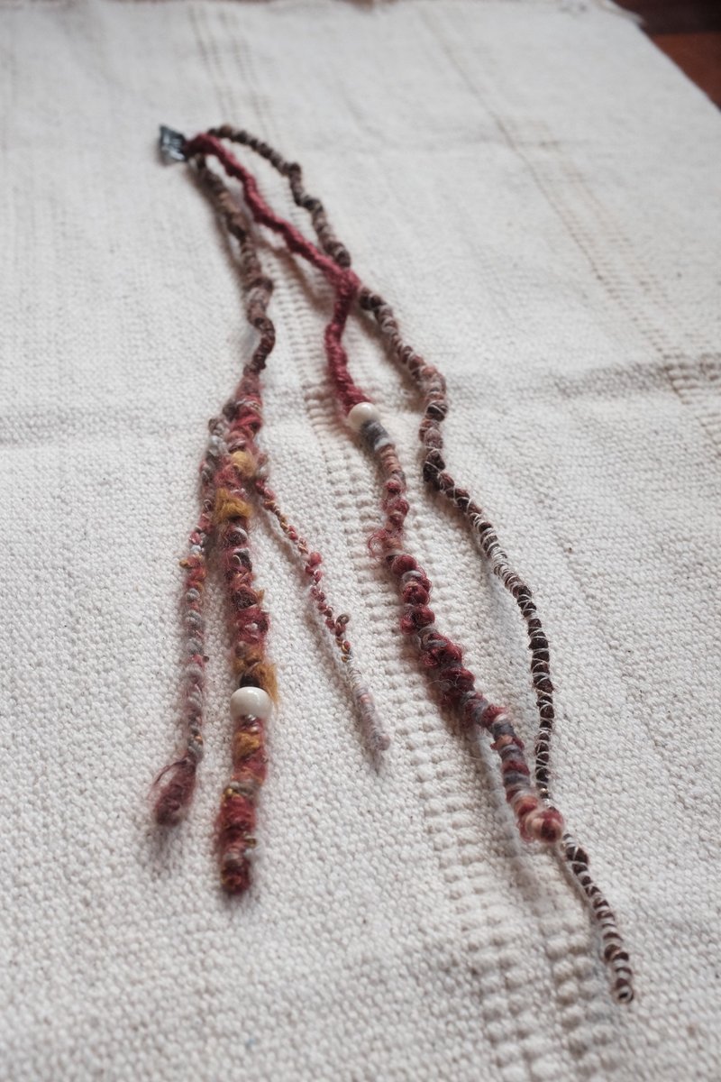 脏辫发夹 可拆式 脏辫假发片 Dreadlocks clip-in Pink/ red - 发饰 - 羊毛 红色