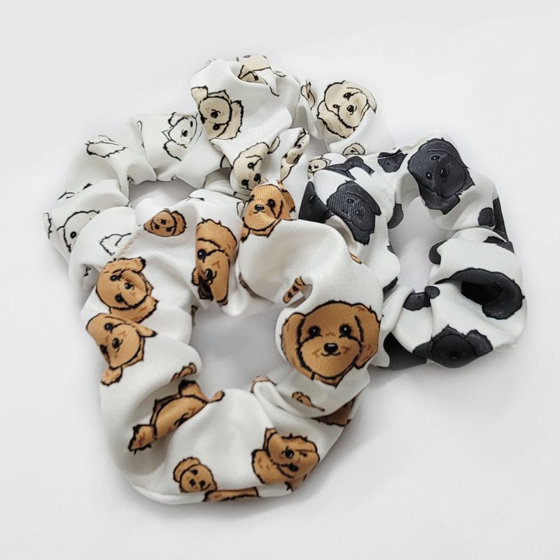 贵宾犬 4毛色 宠物图样发圈 多宠物图样 大肠圈 发饰 发束 - 外出包 - 聚酯纤维 多色