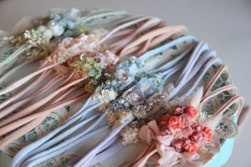 婴儿头带 宝宝头带 婴儿头饰 头饰 弥月礼物 弥月头饰 百日宴头饰 - 婴儿帽/发带 - 棉．麻 多色