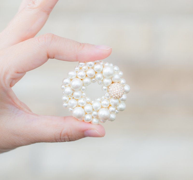 Once in a lifetime - 胸针 - 水晶 白色