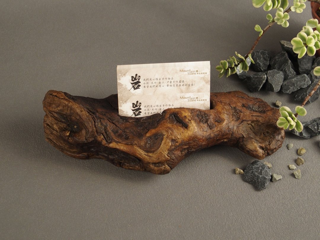 岩选 - 原木名片座   摆饰.办公 - 卡片/明信片 - 木头 咖啡色