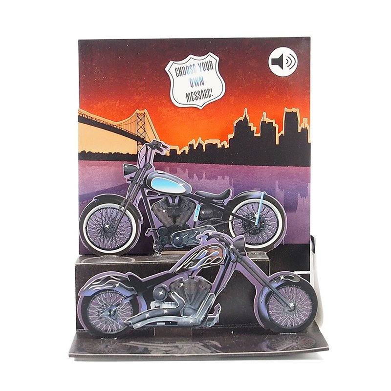 重型机车【Up With Paper-立体音效卡 多用途】 - 卡片/明信片 - 纸 多色