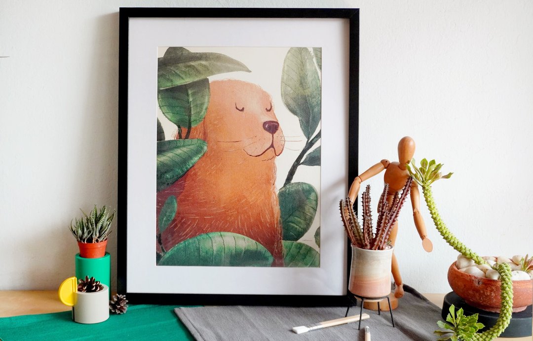 Poster Dog leaf - 海报/装饰画/版画 - 纸 