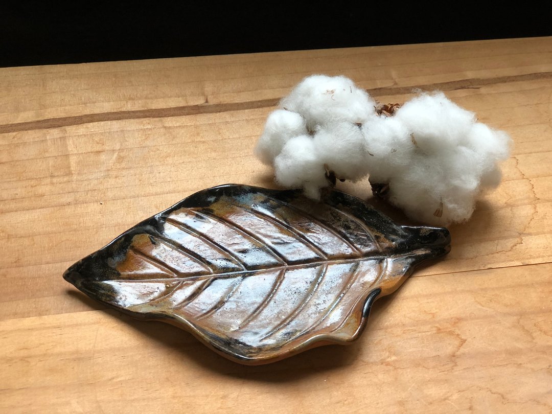 ツリーの叶浅盘 - 花瓶/陶器 - 陶 