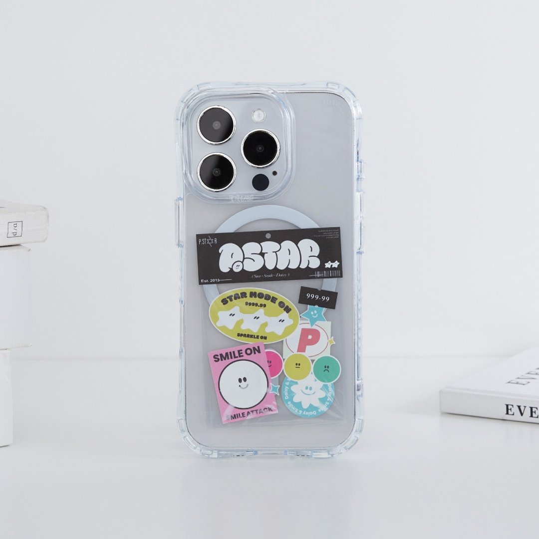 P.STAR潮流贴纸包抗黄防摔MagSafe iPhone手机壳 - 手机壳/手机套 - 塑料 多色