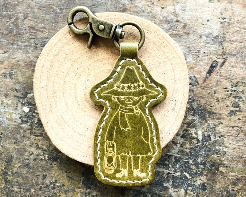 MOOMIN x 港产皮革 史力奇 手染绿 钥匙圈 材料包 正式授权 阿金 - 皮件 - 真皮 绿色