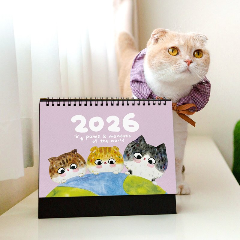 2026猫猫环游世界桌历预购 - 年历/台历 - 纸 紫色