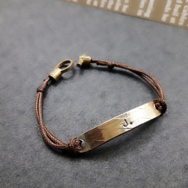 A4款-御匠专属敲饰-纯铜手环-定制敲字-手工DIY - 手链/手环 - 铜/黄铜 金色