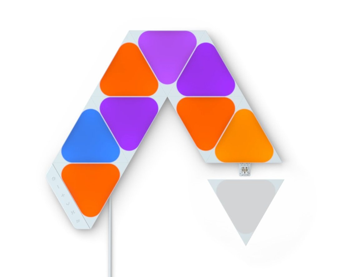 Nanoleaf Shapes 迷你三角形智能灯板入门套装 (9 块) - 灯具/灯饰 - 塑料 白色
