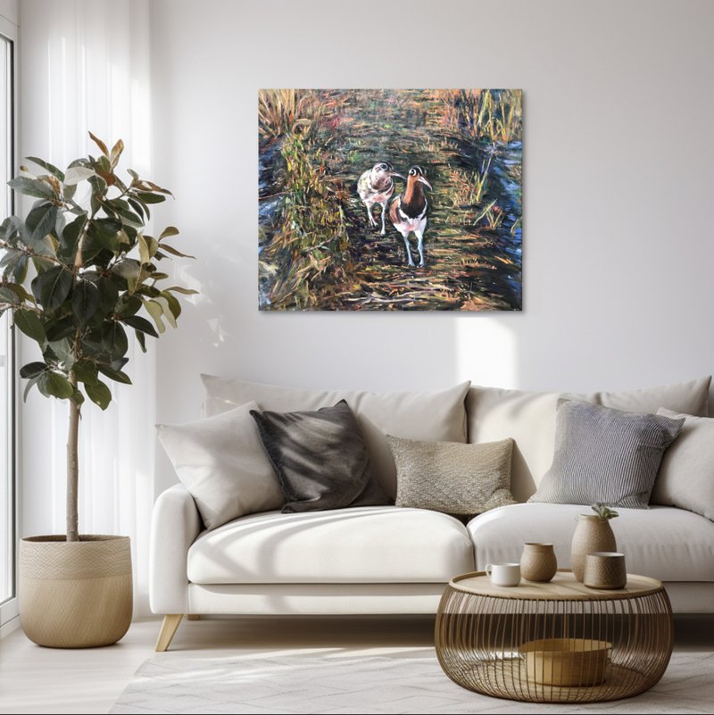 油画 - 田埂上散步 - 海报/装饰画/版画 - 颜料 