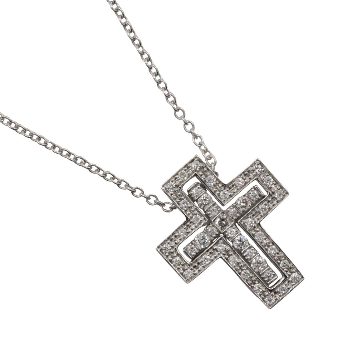 【日本直送】Damiani 贝尔艾波克 XXS 项链 18K 白金 × 钻石 十字架 约 4.5g 女仕款【二手】 - 项链 - 贵金属 银色