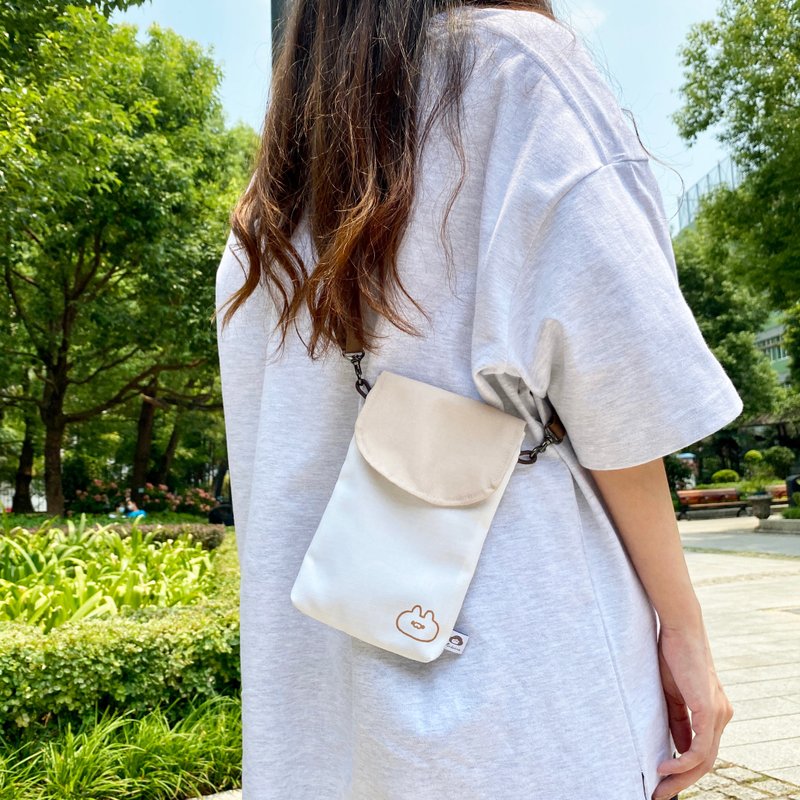 斜背随身包 - 猫咪款 - 侧背包/斜挎包 - 防水材质 白色