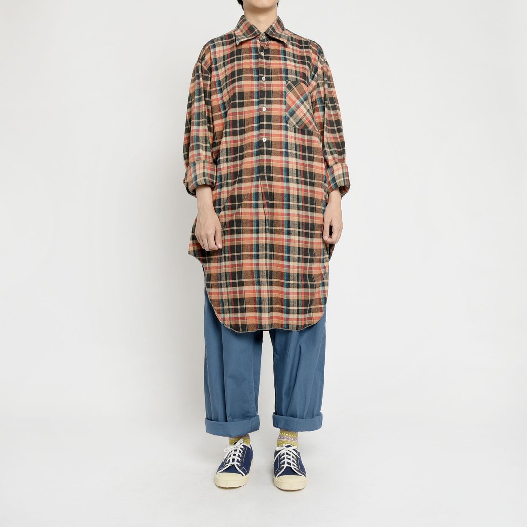 Pullover Shirt 欧洲长版衬衫 / Vintage 古着 - 女装衬衫 - 其他材质 橘色