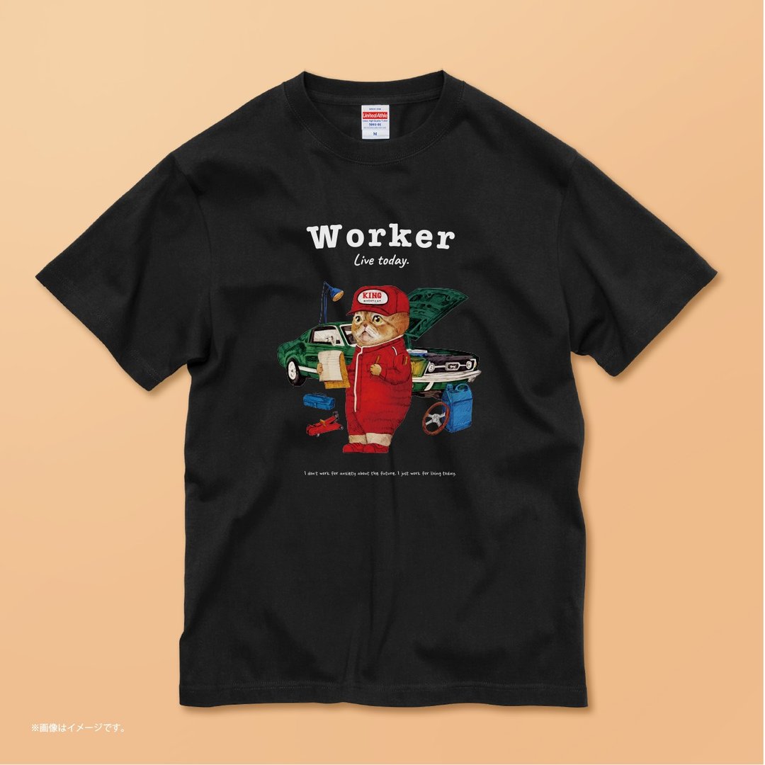 WORKER 机械猫 / 纯棉T恤 - 女装 T 恤 - 棉 白色