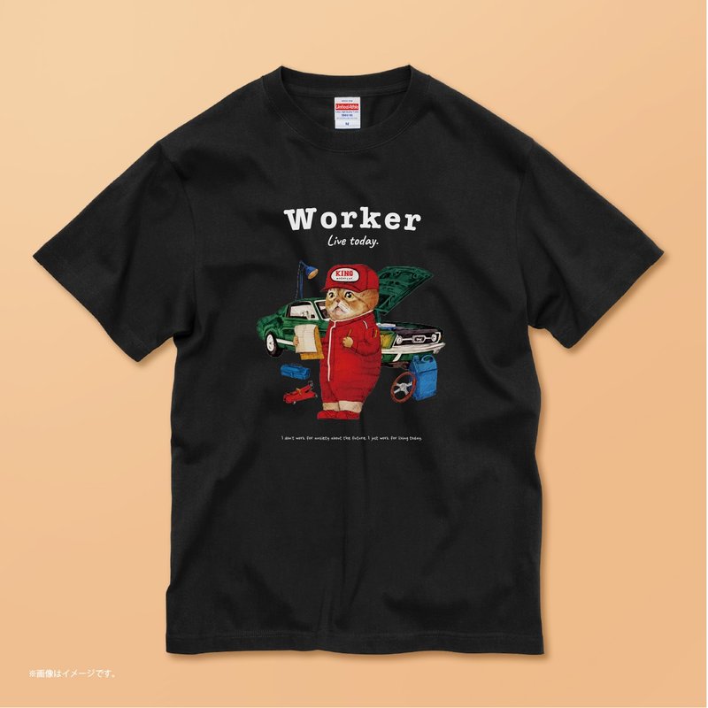 WORKER 机械猫 / 纯棉T恤 - 女装 T 恤 - 棉．麻 白色