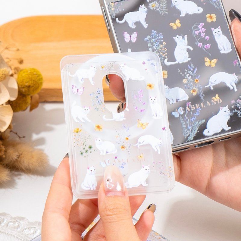 定制化 | 猫系田园风 透明磨砂 MagSafe Card Holder - 手机配件 - 塑料 