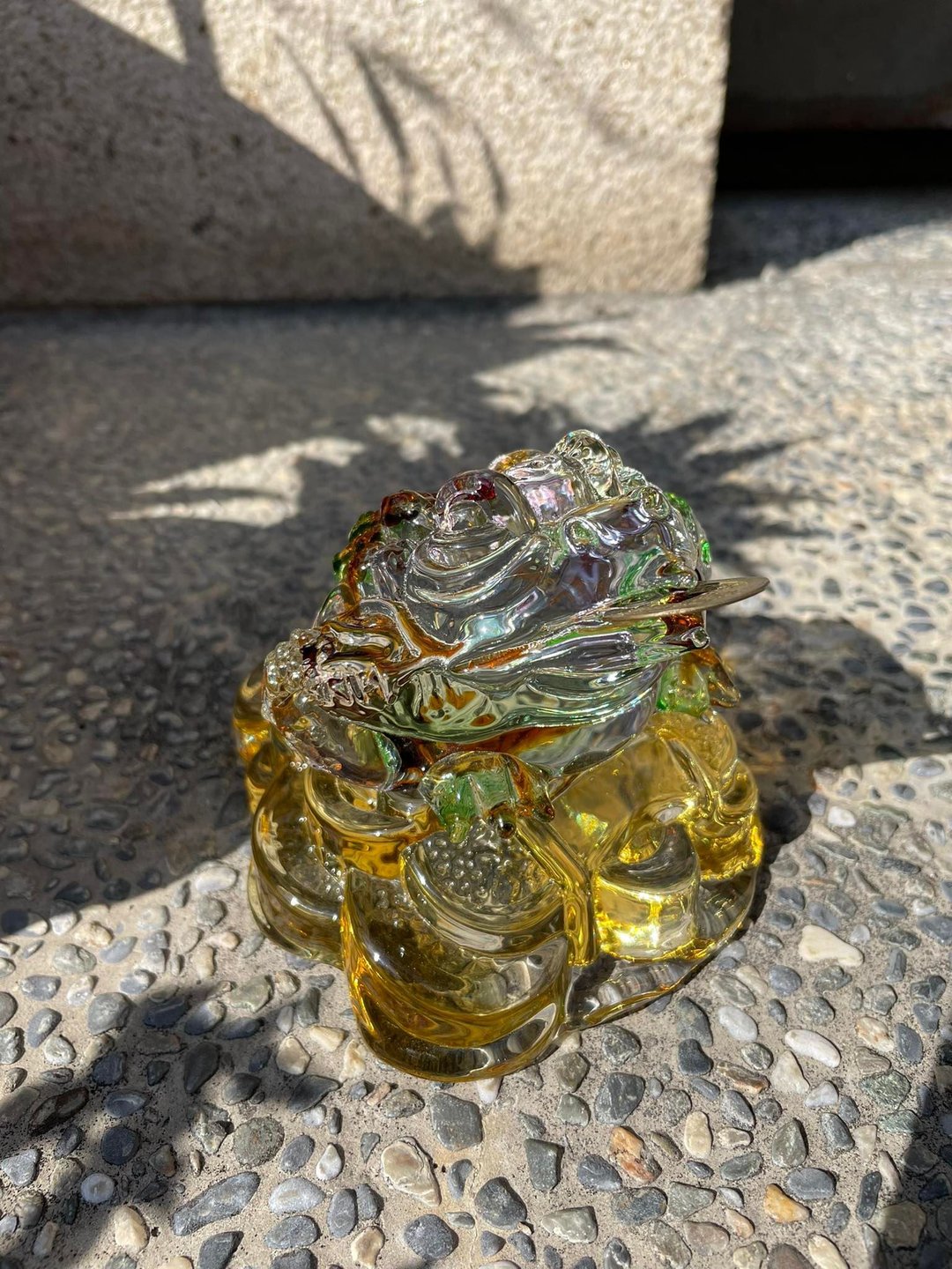 水晶玻璃 招财蟾蜍 金蟾 - 摆饰 - 玻璃 
