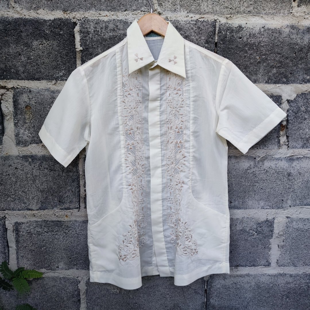 Tesoros Barong Tagalog 刺绣菲律宾衬衫 - 男装衬衫 - 棉．麻 白色