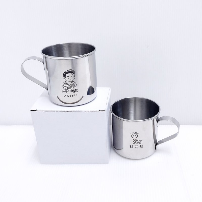 定制化 雷射雕刻 刻名字照片 儿童 304 不锈钢杯 马克杯 来图订制 - 咖啡杯/马克杯 - 不锈钢 