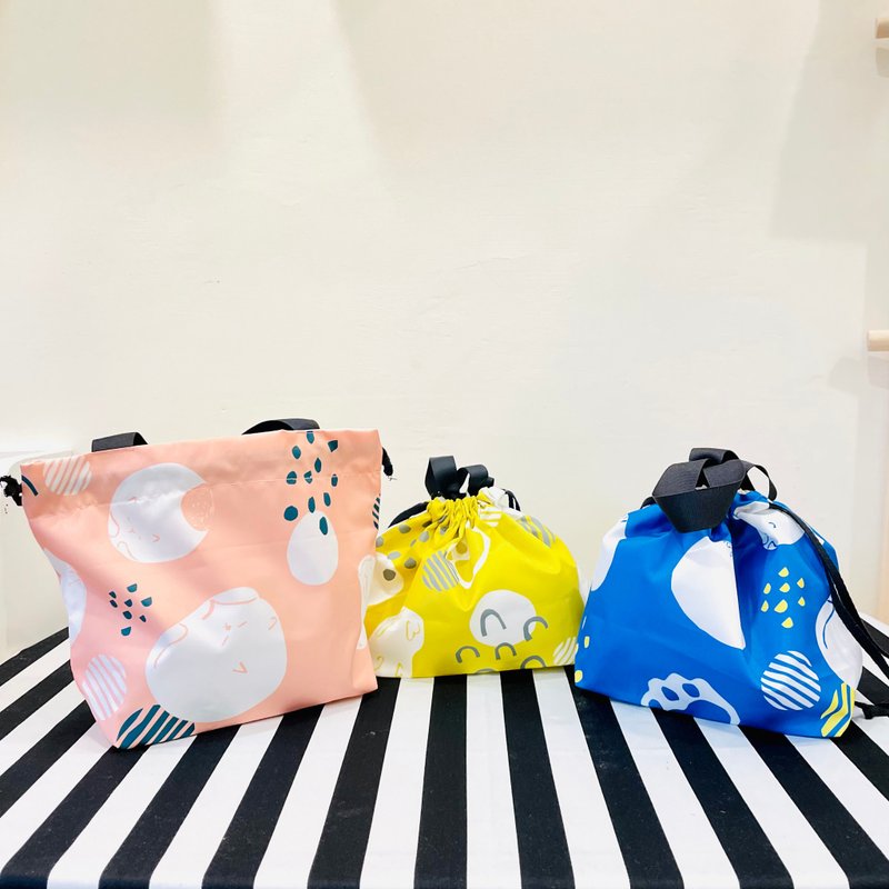 宝宝防水餐具袋_猫咪 - 束口袋双肩包 - 尼龙 多色