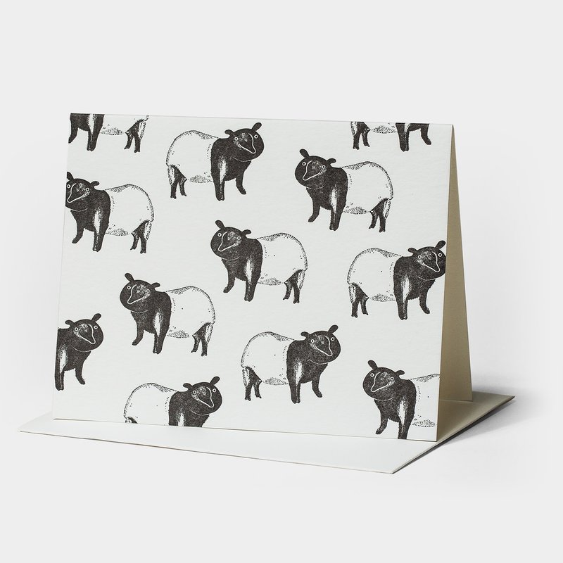 ENDANGERED ANIMAL SERIES : MALAYAN TAPIR - 卡片/明信片 - 纸 白色