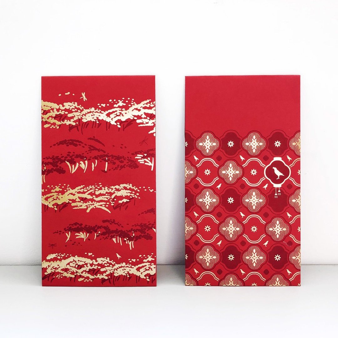 红包袋/印花经典图案/烫金/六入组 - 红包/春联 - 纸 红色