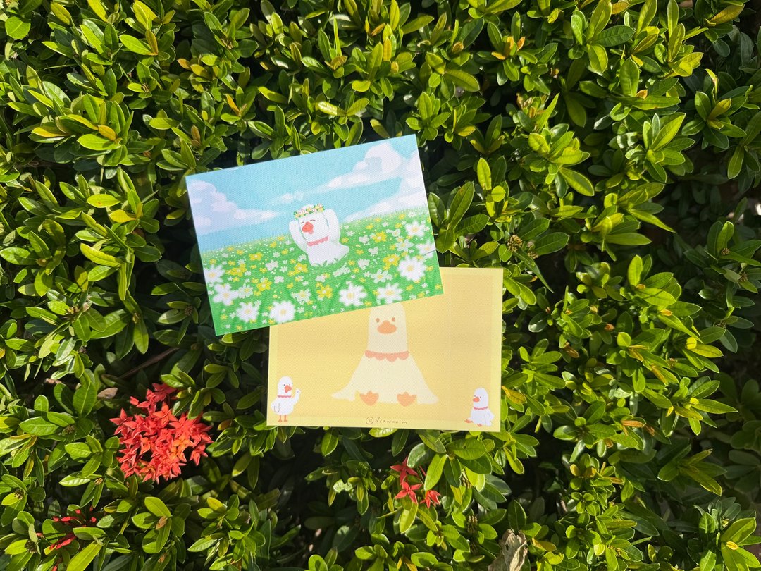 原创插画明信片/心意卡 角色系列 鹅宝 - 卡片/明信片 - 纸 