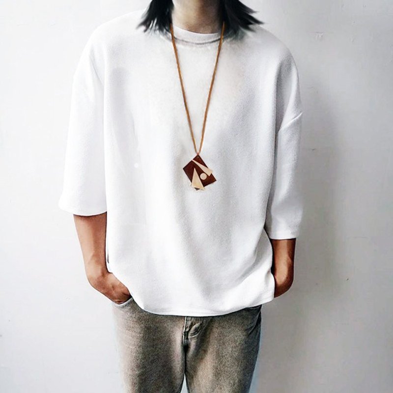 巧克力片皮革项链-备注编号 (如是已达满额赠请勿下标) - 项链 - 真皮 