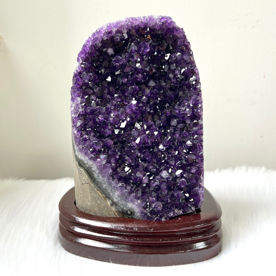 乌拉圭紫晶簇连订造底座 | 水晶 | 水晶簇 | 水晶摆件 - 摆饰 - 水晶 紫色