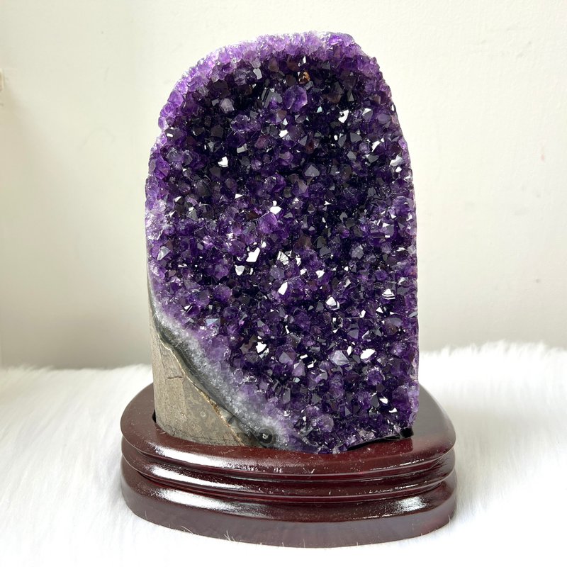 乌拉圭紫晶簇连订造底座 | 水晶 | 水晶簇 | 水晶摆件 - 摆饰 - 水晶 紫色