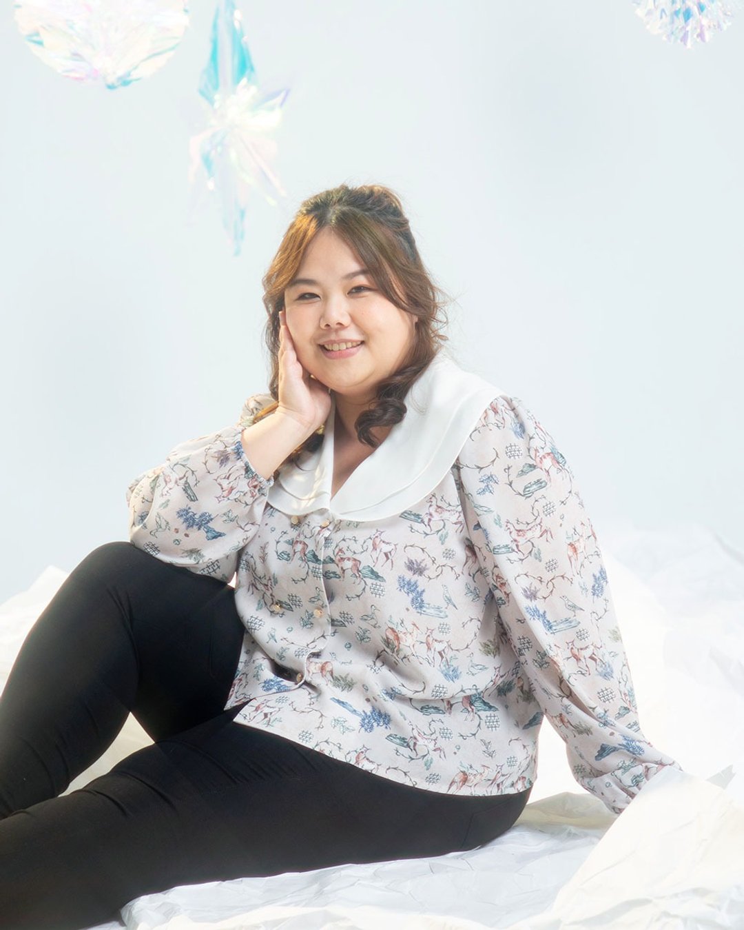 【LADY】波丽君自肥款 双层领片上衣 开襟外套 皇家鹿苑 - 女装衬衫 - 棉 卡其色