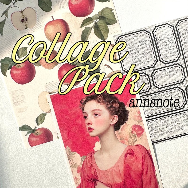 拼贴组 Season1 全套包装 贴纸 + 纸张 混合 (anns note) vintage - 贴纸 - 纸 多色