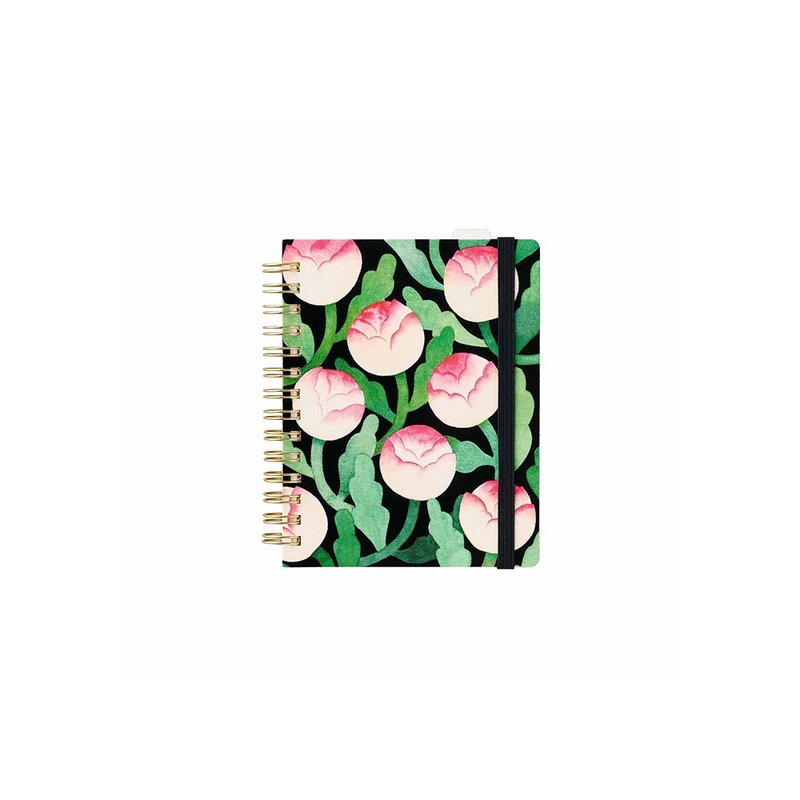【KING JIM】HITOTOKI NOTE 手帐笔记本 线圈款 护照尺寸 盛开 - 笔记本/手帐 - 纸 多色