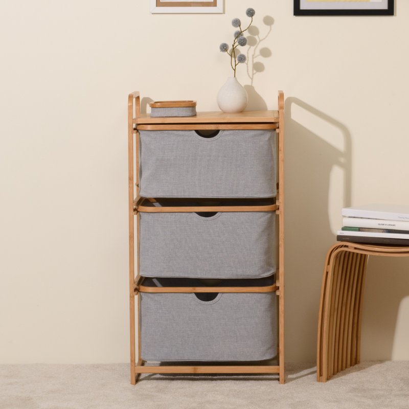 【Gudee】CESER 三层抽屉收纳柜 - 收纳用品 - 聚酯纤维 蓝色