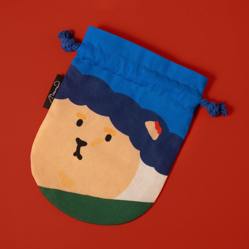 剪耳梵谷猫手工纯棉束口袋 - 行李箱/行李箱保护套 - 其他材质 多色
