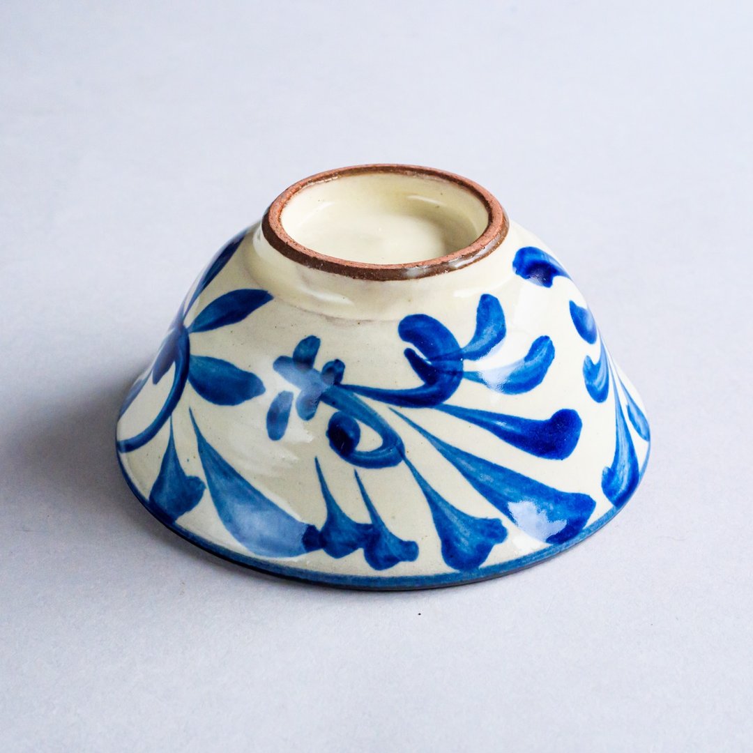 Yachimun small bowl (leaf) / blue - 碗 - 陶 