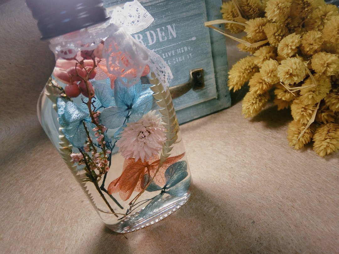 浮游花【Keep your everything】酒瓶花 生日礼物 浮油花 圣诞礼 - 干燥花/捧花 - 植物．花 