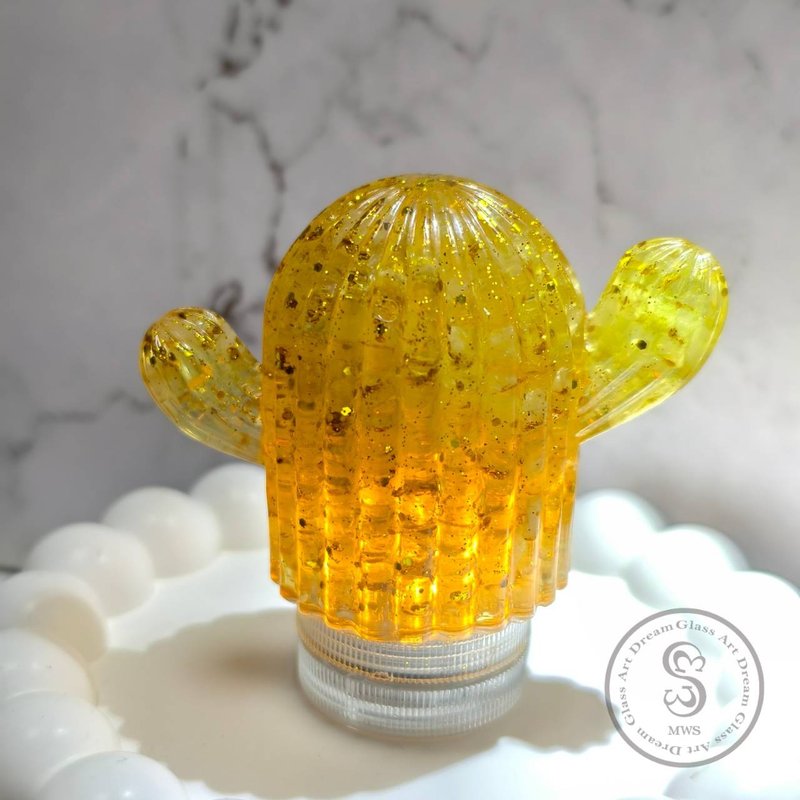 【Dream Crystal Art】植光计划 - 仙人掌玻璃水晶小夜灯 (10 色 -2) - 灯具/灯饰 - 半宝石 多色