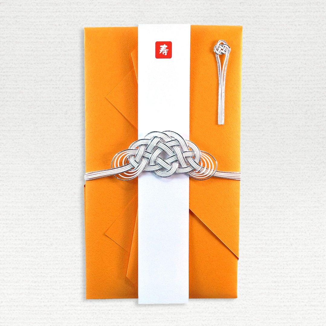 Money gift envelop MATSU-MUSUBI <White×Orange> - 红包/春联 - 纸 橘色