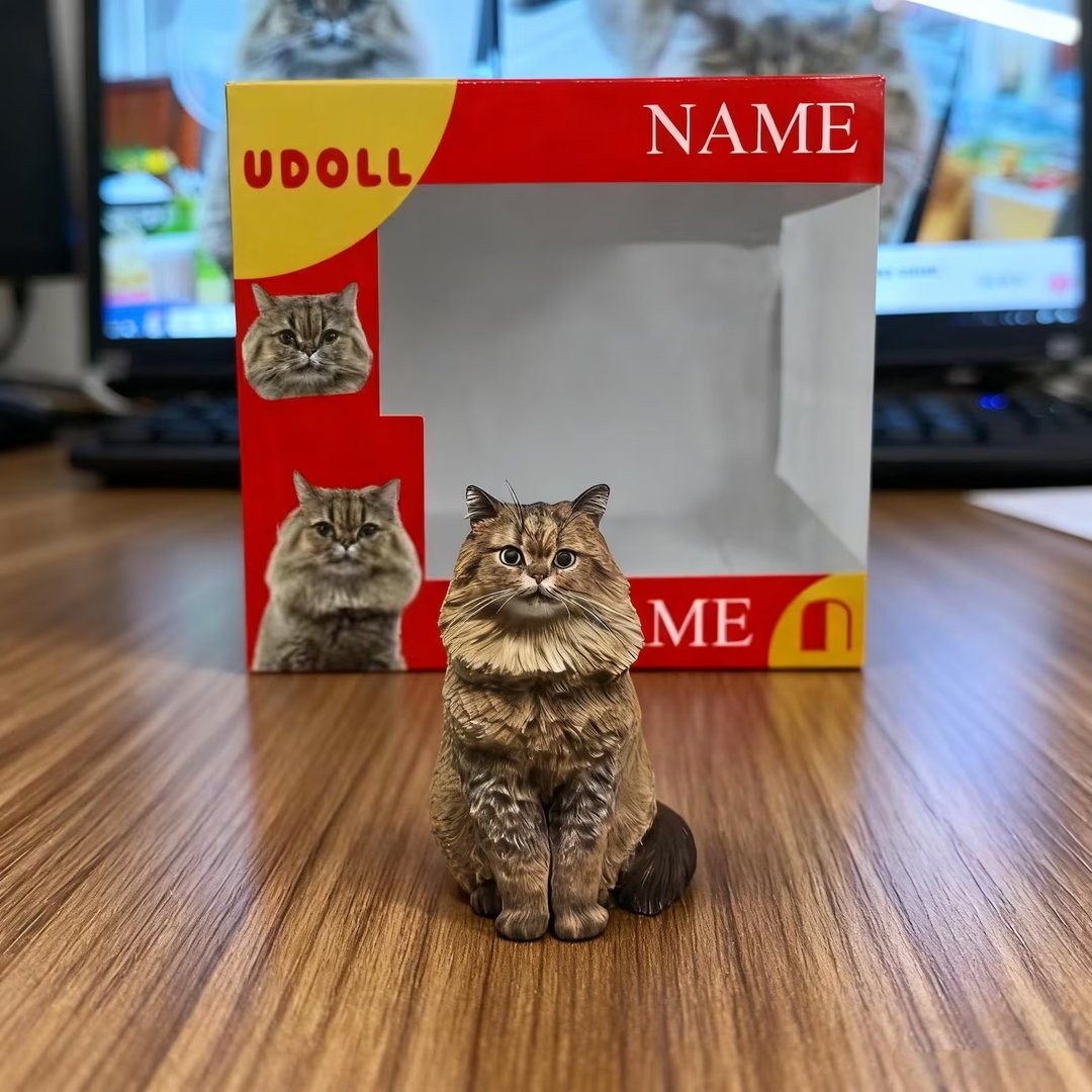 定制化猫咪 宠物 公仔 毛小孩 肖像画 似颜绘 定制 纪念 礼物 148 - 玩偶/公仔 - 粘土 多色