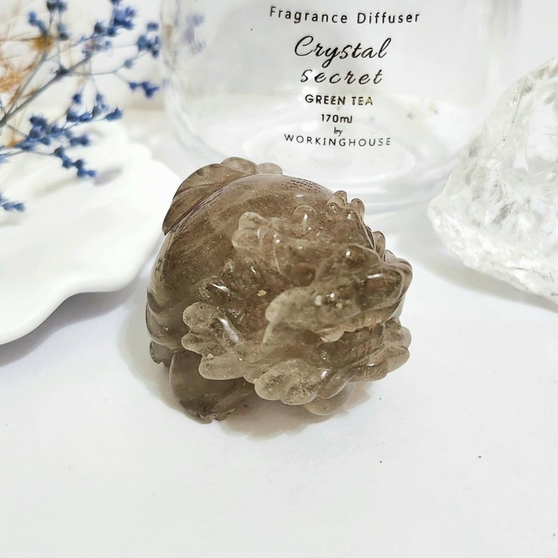 茶发晶龙龟 - 摆饰 - 水晶 咖啡色
