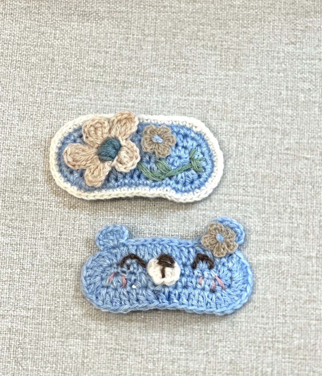 Bear 的温柔日常   手工钩针小熊・花朵发夹 - 发饰 - 羊毛 