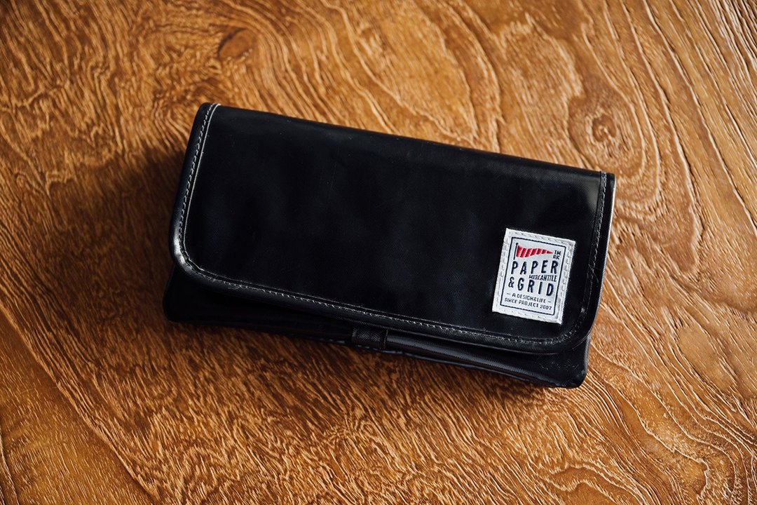 Paper &amp; Grid Wallet - 皮夹/钱包 - 防水材质 黑色