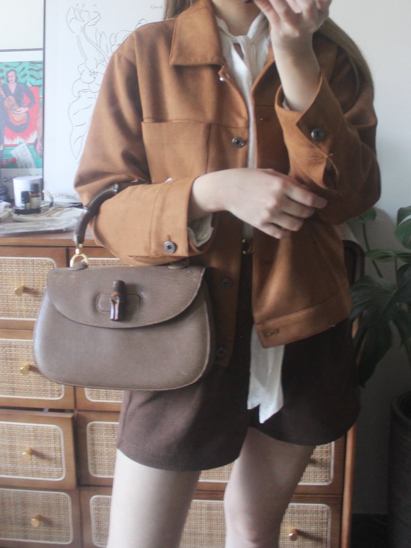 Gucci中古猪皮竹节包 - 手提包/手提袋 - 真皮 