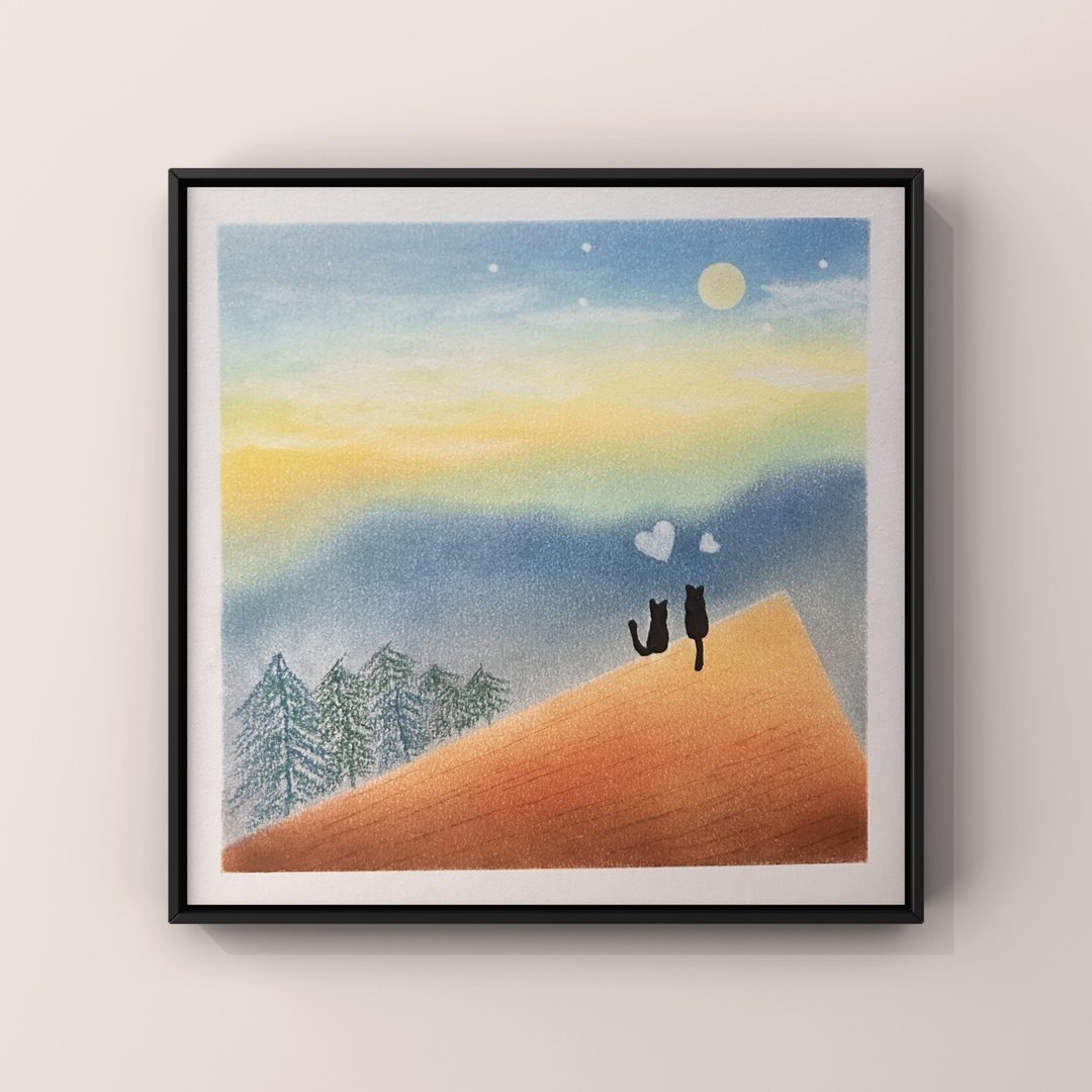 定制画 粉彩手绘实体画+电子档 跟我说你的故事 画下你心里的风景 - 订制画像 - 纸 