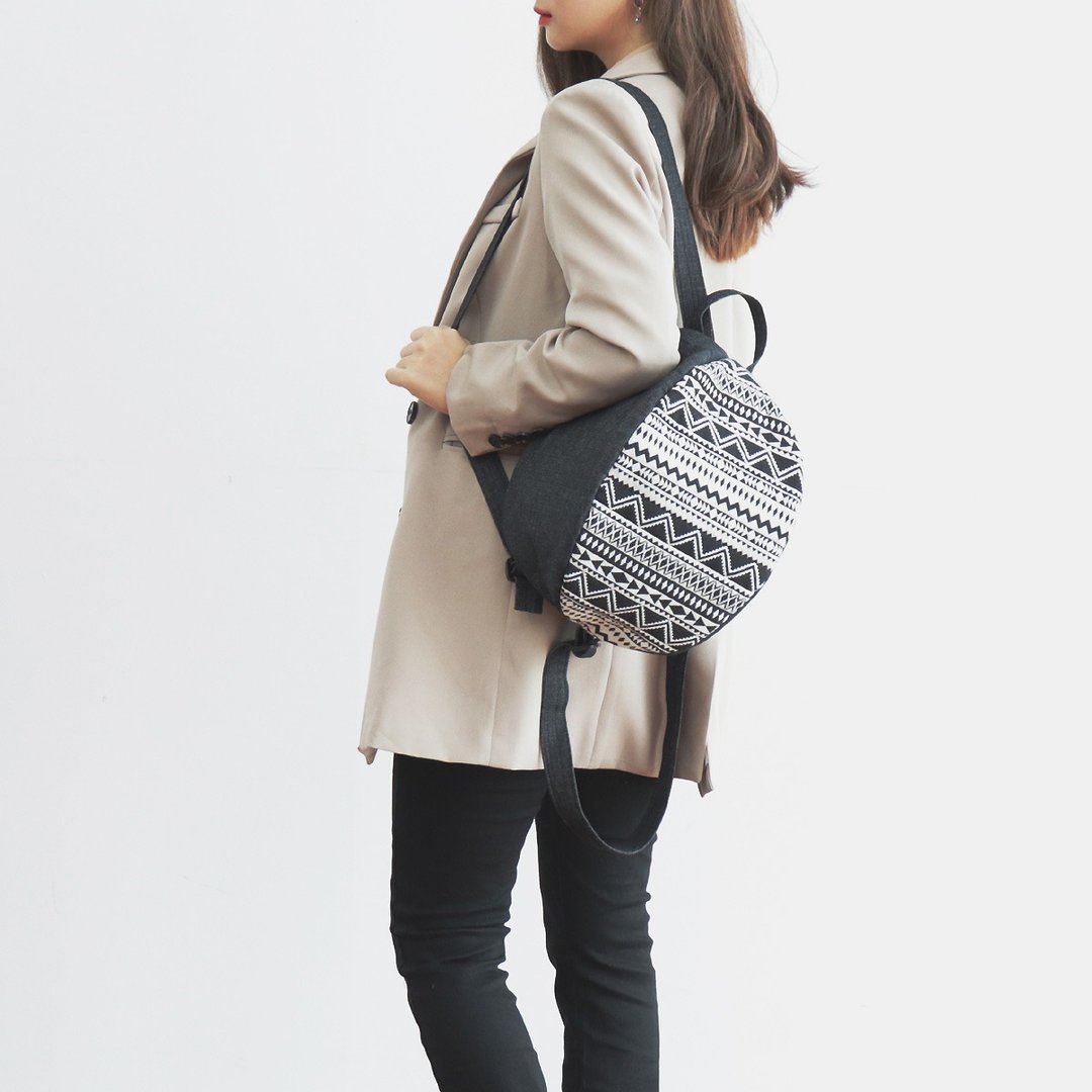 Denim  backpack S black - 后背包/双肩包 - 其他材质 黑色